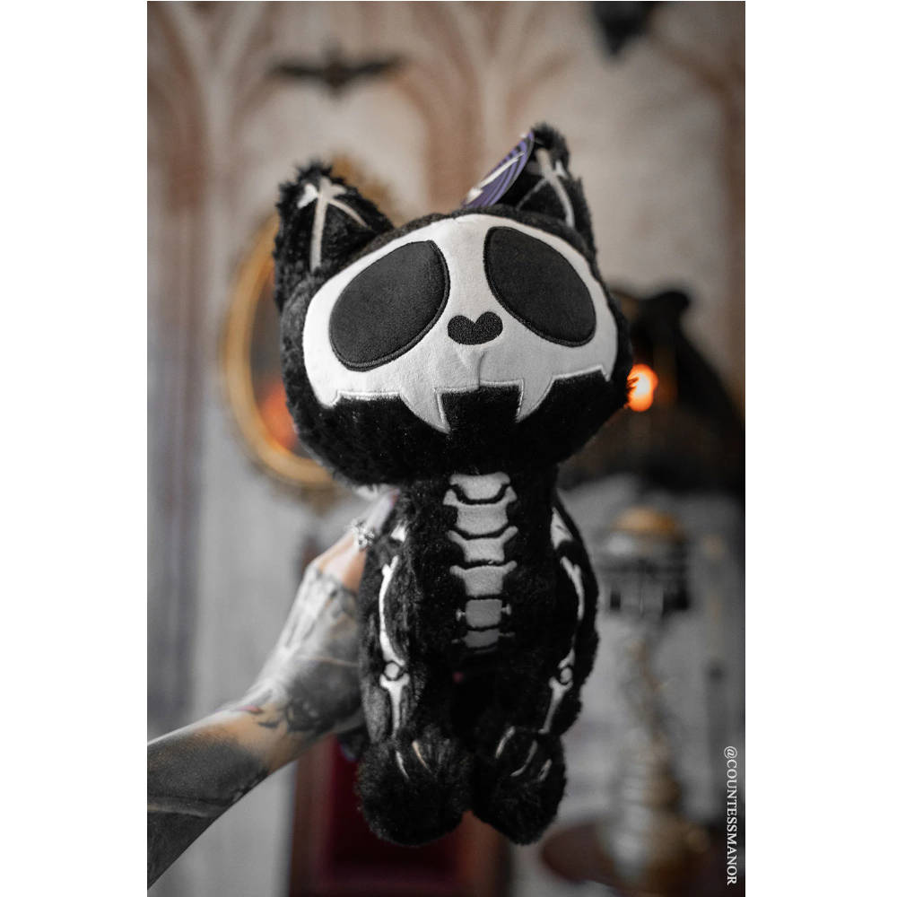 Vampire Freaks - Rainbow Skelekitty Plüschtier - Schwarz/Regenbogen